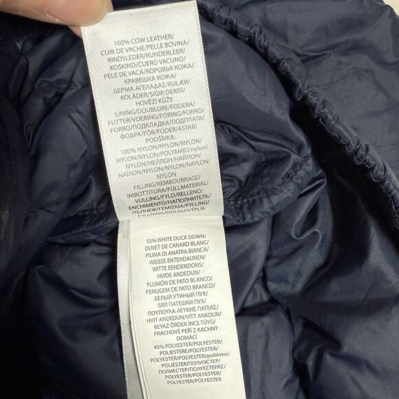 Polo Ralph Lauren Down Puffer Vest Navy Blue Red Pony Men's Size XL EUC - Picture 9 of 9